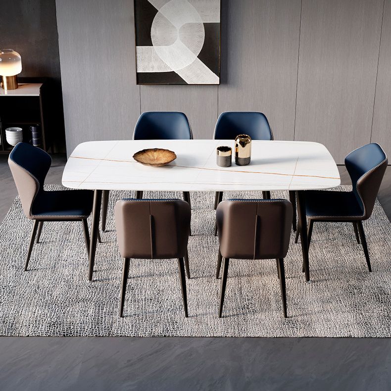 Industrial Style Wingback Dining Chairs Leather Dining Armless Chairs (Set of 2) Clearhalo ' kitchen&dining_furn' 'Dining Chairs' 'Dining Tables & Seating' 'dining_chair' 'furn' 'furn_dining_chair' 'Furniture' 'furniture_dining_chair' 'Kitchen & Dining Furniture' 'kitchen' 1200x1200_c6366e1b-11f9-40ea-8a82-2ffc8db5fbf4