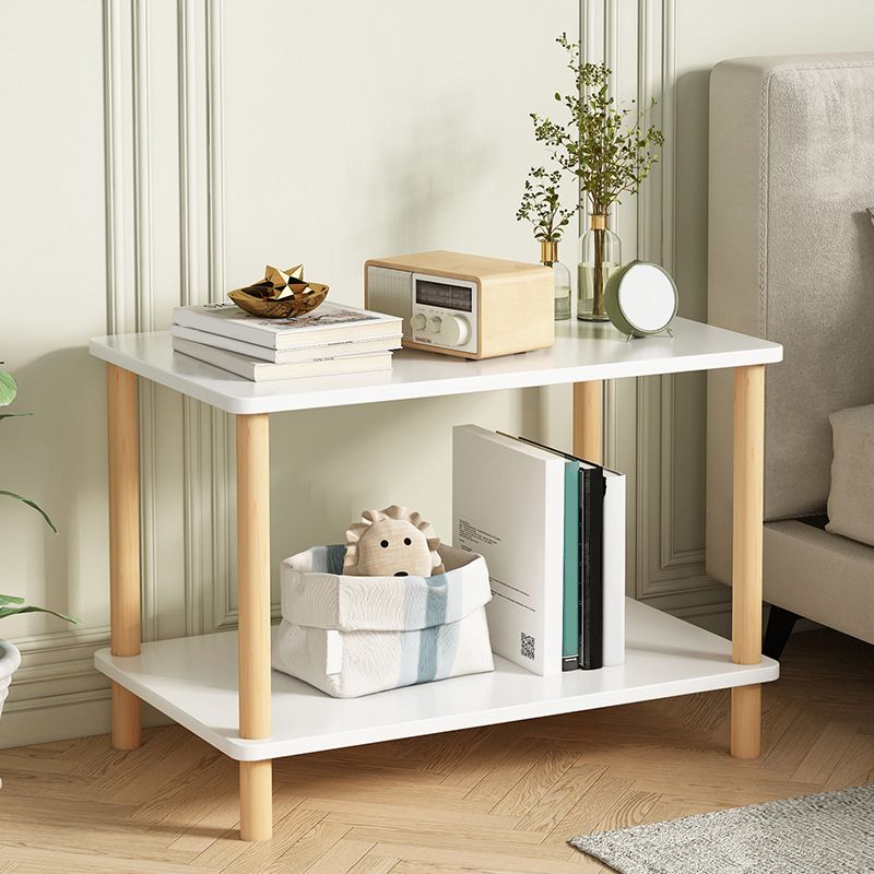 Eigentijdse accenttafel nachtkastje antieke afwerking bedkast met 2 planken