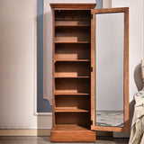 Traditionele berken houten kast met spiegelmatte afwerking garderobe voor thuis