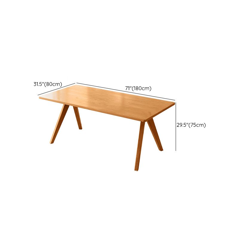 Solid Wood Dining Room Table 4 Legs Dining Table for Kitchen