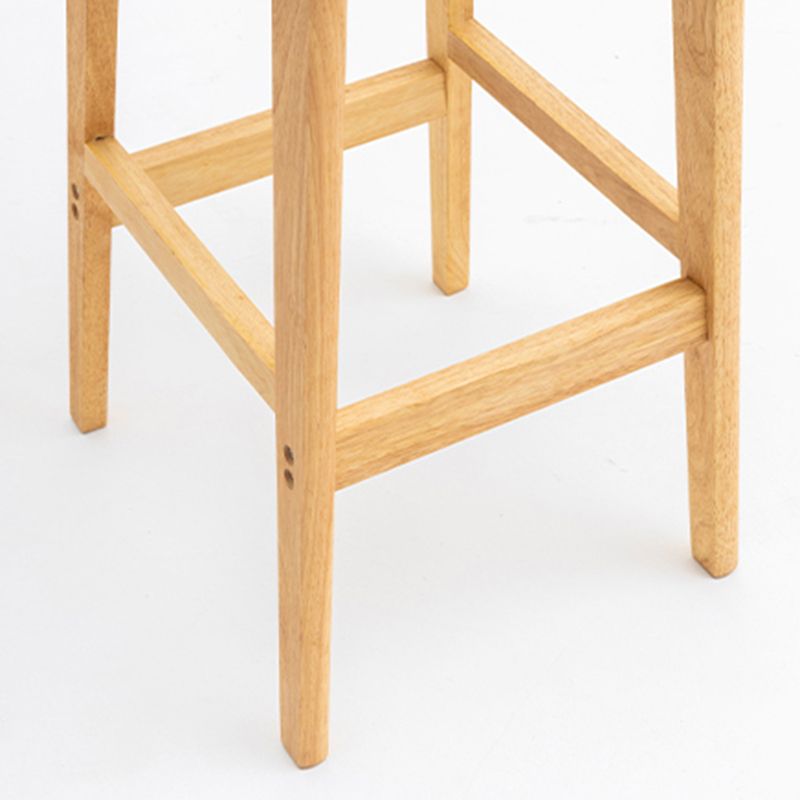 Modern Armless Backrest Counter Stool Wood Living Room Bar Stool with Cushion Clearhalo 'Bar Furniture' 'Bar Stools' 'bar_stools' 'furn' 'furn_bar_stools' 'furniture_bar_stools' 'Kitchen & Dining Furniture' 'kitchen&dining_furn' 'kitchen' 'kitchen_furn' Furniture' 1200x1200_c63dff6e-9c14-476b-a51f-b54298ced6a9