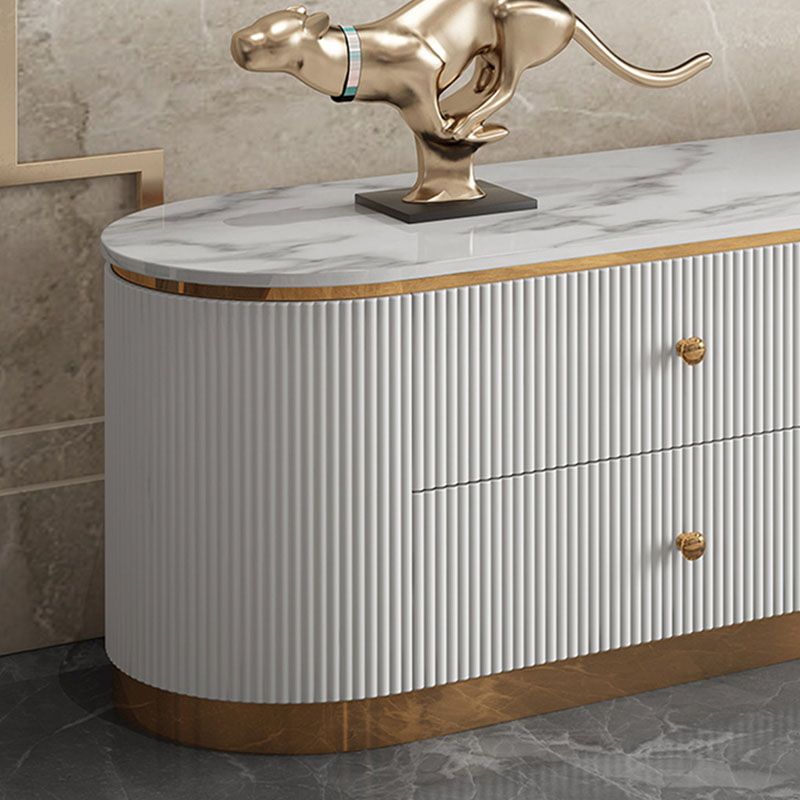 White Glam TV Stand Metal TV Console with 4 Drawers Included Clearhalo 'furn' 'furn_tv_stands_entertainment_centers' 'Furniture' 'Living Room Furniture' 'TV Stands & Entertainment Centers' 'TV Stands & Media Storage Furniture' 'tv_stands_entertainment_centers' 1200x1200_c63f16e3-068c-447b-9e6a-917489a48ff2