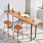 Solid Wood Bar Dining Table Industrial Bar Dining Table with Sled Base in Black Clearhalo 'Bar Furniture' 'Bar Tables' 'bar_tables' 'furn' 'furn_bar_tables' 'Furniture' 'furniture_bar_tables' 'Kitchen & Dining Furniture' 1200x1200_c640bc68-a9a9-4476-b2a0-3648b871ac6f