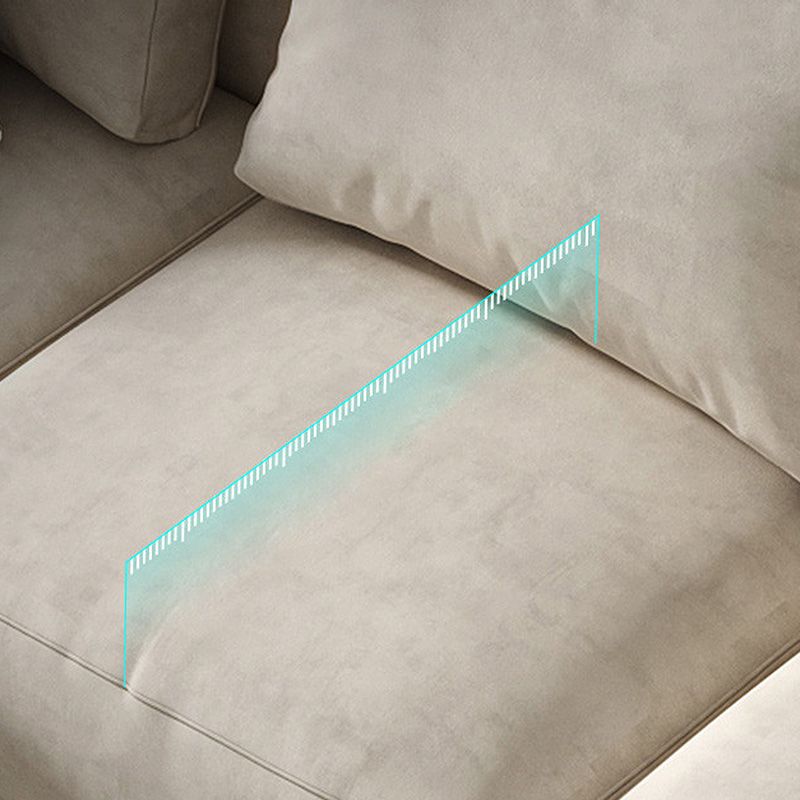 Square Arm Cream Cushion Back Sectional Contemporary Stain-Resistant Sofa Clearhalo 'furn' 'furn_sectionals' 'Furniture' 'furniture_sectionals' 'kitchen' 'kitchen_sectionals' 'Living Room Furniture' 'Sectionals' 1200x1200_c641f549-435d-449f-8995-1883201d3b75