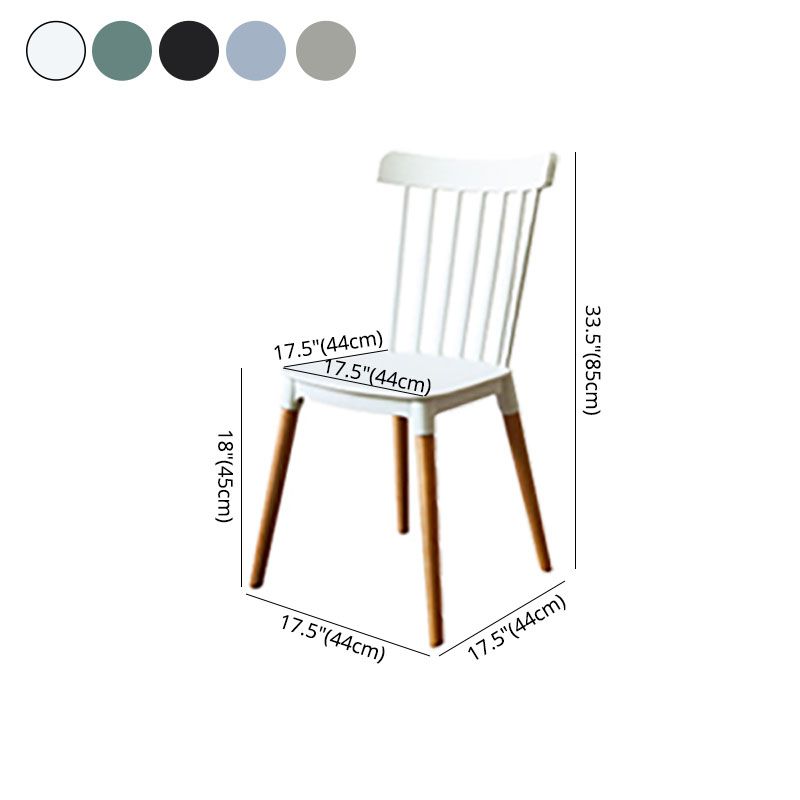 Nordic Style Wood Dining Chair Slat Back Stacking Side Chair for Home Use Clearhalo ' kitchen&dining_furn' 'Dining Chairs' 'Dining Tables & Seating' 'dining_chair' 'furn' 'furn_dining_chair' 'Furniture' 'furniture_dining_chair' 'Kitchen & Dining Furniture' 'kitchen' 1200x1200_c6429538-d28a-4772-86ac-c02ee87b91d6