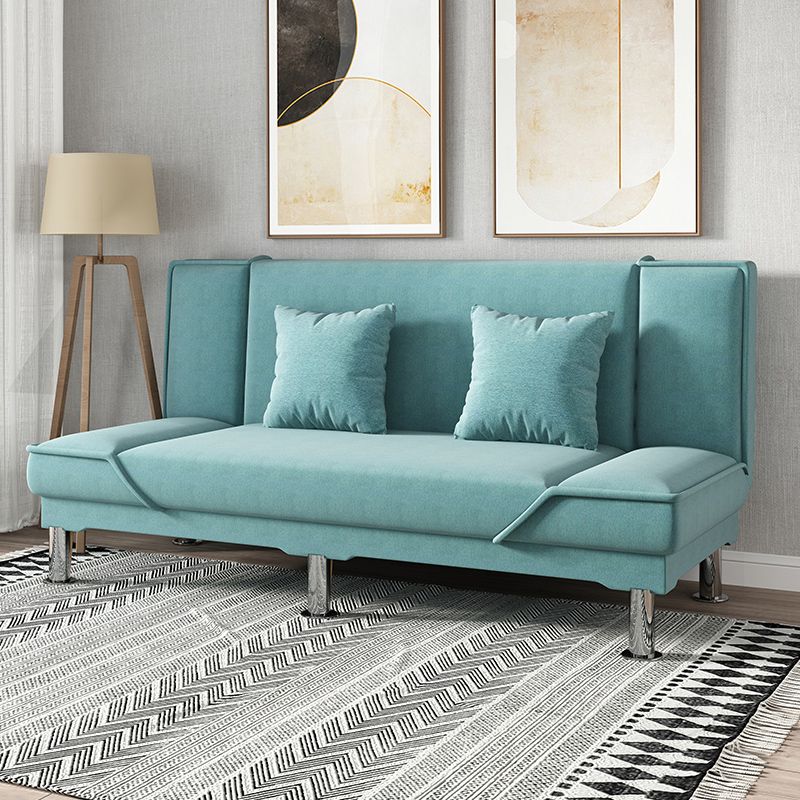 Contemporary Armless Convertible Sofa Linen Foldable Sofa for Apartment Clearhalo 'furn' 'furn_sofas' 'Furniture' 'Living Room Furniture' 'Sofa' 'sofas' 1200x1200_c6434837-44d3-4843-912f-716f073bebbd