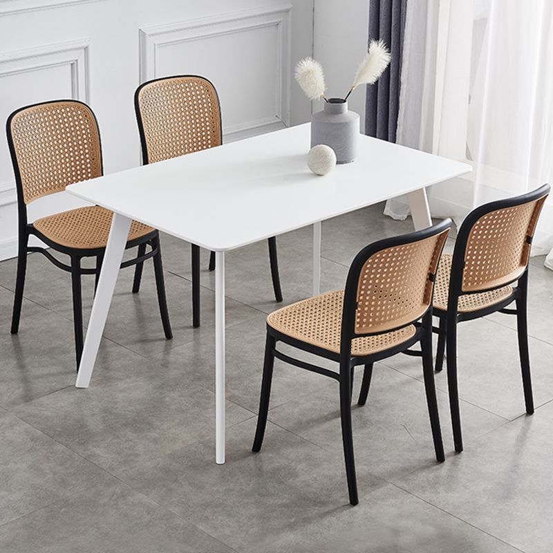 Nordic Wicker/Rattan Patio Dining Chair 34''H Open Back Dining Side Chair for Restaurant Clearhalo ' kitchen&dining_furn' 'Dining Chairs' 'Dining Tables & Seating' 'dining_chair' 'furn' 'furn_dining_chair' 'Furniture' 'furniture_dining_chair' 'Kitchen & Dining Furniture' 'kitchen' 1200x1200_c6440964-3bb2-4c6e-ae6d-72843ec613b5