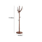 Traditional Coat Rack Free Standing Coat Hook Rubberwood Hall Stand