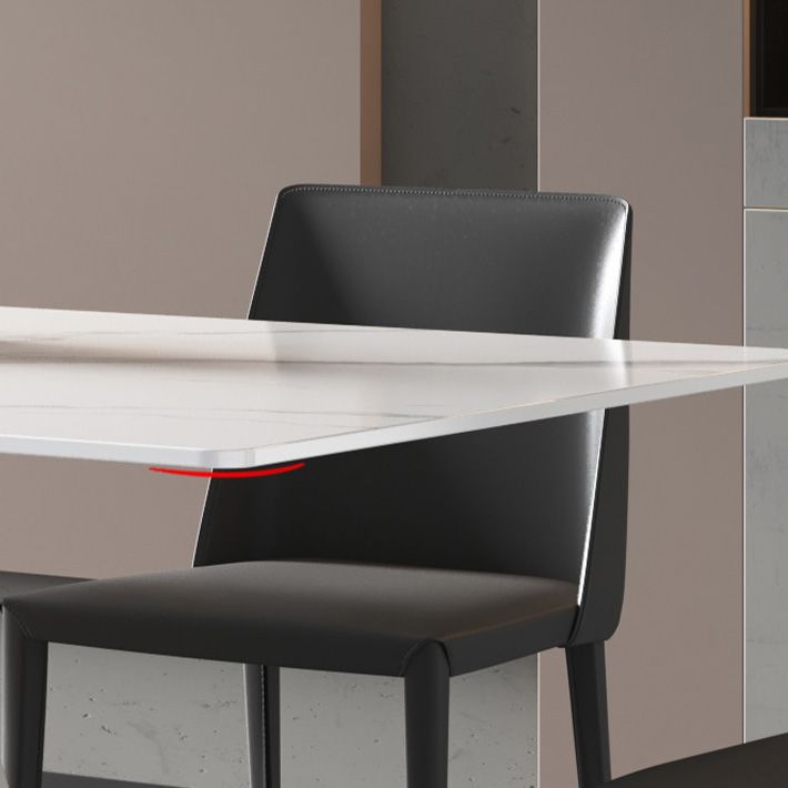 Glam Dining Rectangle Table Sintered Stone Table with Metal Legs for Home Use Clearhalo 'Dining Tables & Seating' 'Dining Tables' 'dining_table' 'furn' 'furn_dining_table' 'Furniture' 'Kitchen & Dining Furniture' 1200x1200_c6464262-7ba8-4bb2-9b0c-e43eabe17832