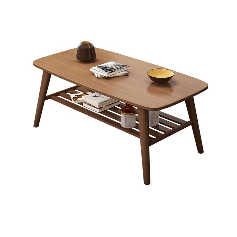 4 Legs Coffee Table Single Modern Oval Cocktail Table with Shelf Clearhalo 'Coffee & Accent Tables' 'Coffee Tables' 'coffee_tables' 'furn' 'furn_coffee_tables' 'Furniture' 'Living Room Furniture' 1200x1200_c6469df9-b691-4f79-9f7e-78a0adf87ad6