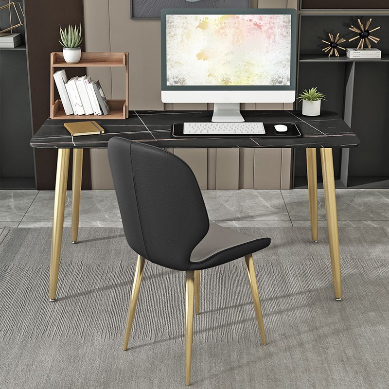 Modern Stone Office Desk 29.53 "Tall Parsons Base Writing Desk