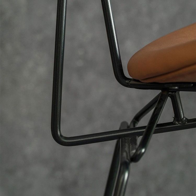 Leather Contoured Seat Barstool Industrial Metal Counter Stool with Backrest 1 Piece Clearhalo 'Bar Furniture' 'Bar Stools' 'bar_stools' 'furniture_bar_stools' 'Kitchen & Dining Furniture' 'kitchen&dining_furn' 'kitchen' 'kitchen_furn' Furniture' 1200x1200_c6472dc9-efa4-4b93-99b7-c8777f6fd927