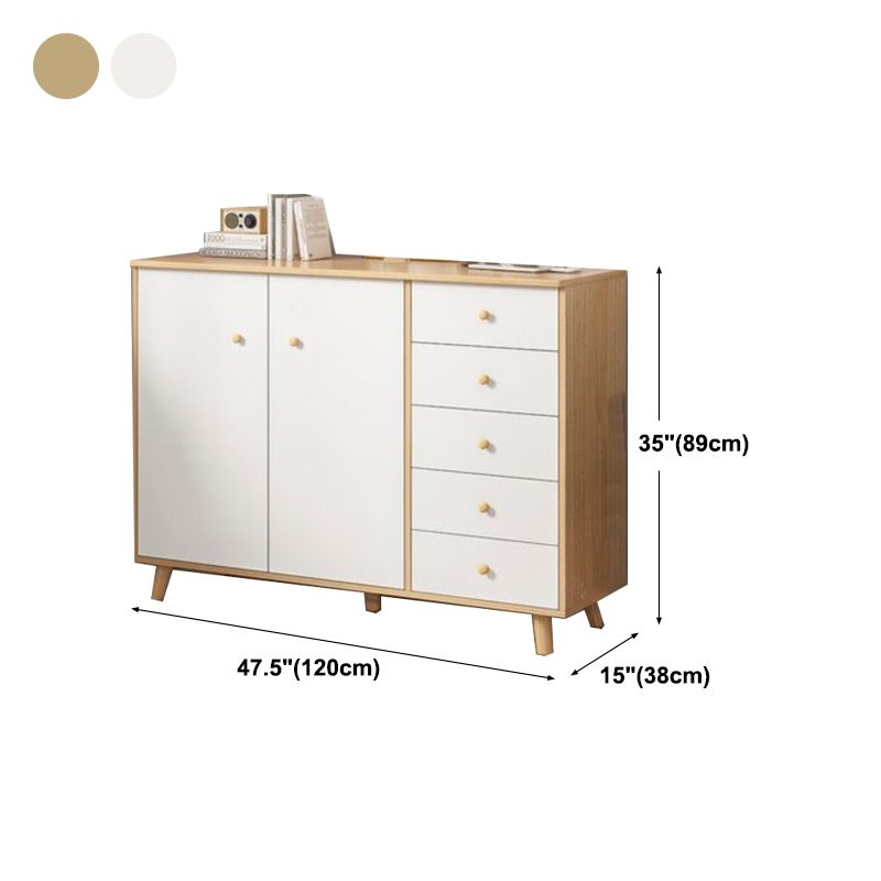 Modern Engineered Wood Sideboard Simple Buffet Table with Drawer for Living Room Clearhalo 'buffet_sideboard' 'Buffets & Sideboards' 'furn' 'furn_buffet_sideboard' 'Furniture' 'furniture_buffet_sideboard' 'Kitchen & Dining Furniture' 1200x1200_c64750af-5afb-49d0-8f8c-0a8db2228964