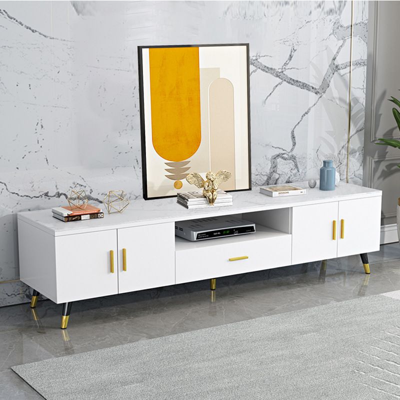 Modern TV Media Console Faux Wood TV Media Stand for Living Room Clearhalo 'furn' 'furn_tv_stands_entertainment_centers' 'Furniture' 'Living Room Furniture' 'TV Stands & Entertainment Centers' 'TV Stands & Media Storage Furniture' 'tv_stands_entertainment_centers' 1200x1200_c6485f74-9382-4f6a-8023-d29fdd31970e
