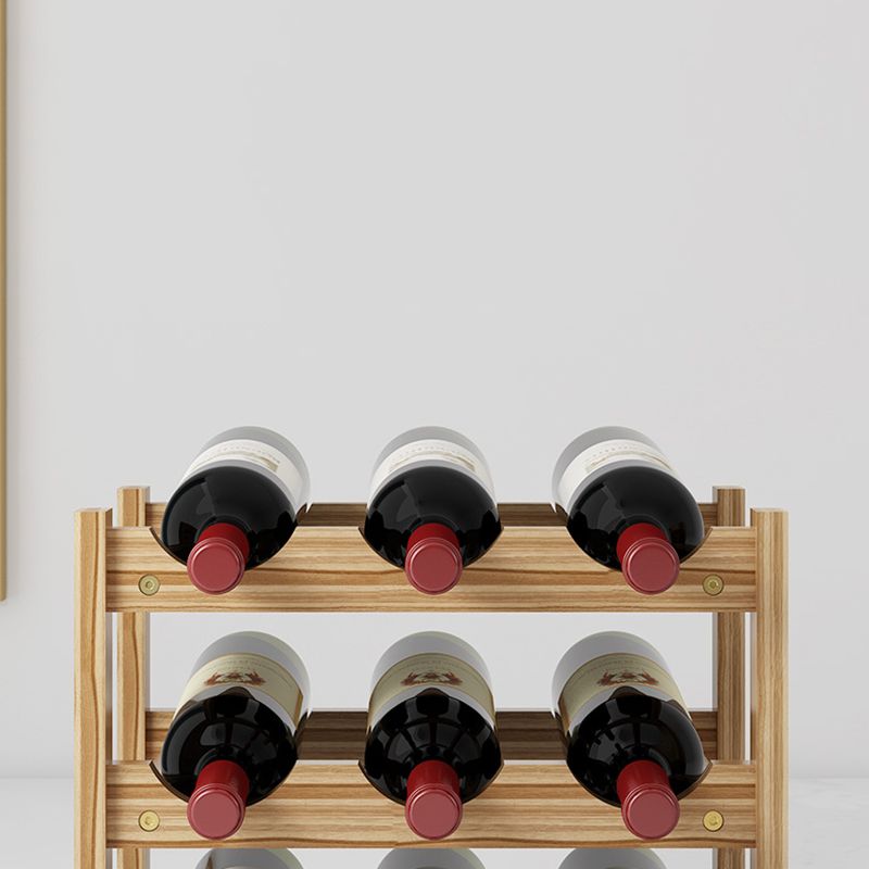Modern Countertop Wine Bottle Holder Pine Bottle Wine Rack with Shelf Clearhalo 'furn' 'furn_wine_racks' 'Furniture' 'Kitchen & Dining Furniture' 'Wine Racks' 'wine_racks' 1200x1200_c64b1b8e-75ba-4ec1-aaa5-bede04e0fa44
