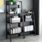 Ladder Metal Bookshelf Modern Bookcase with Rectangular Shelves