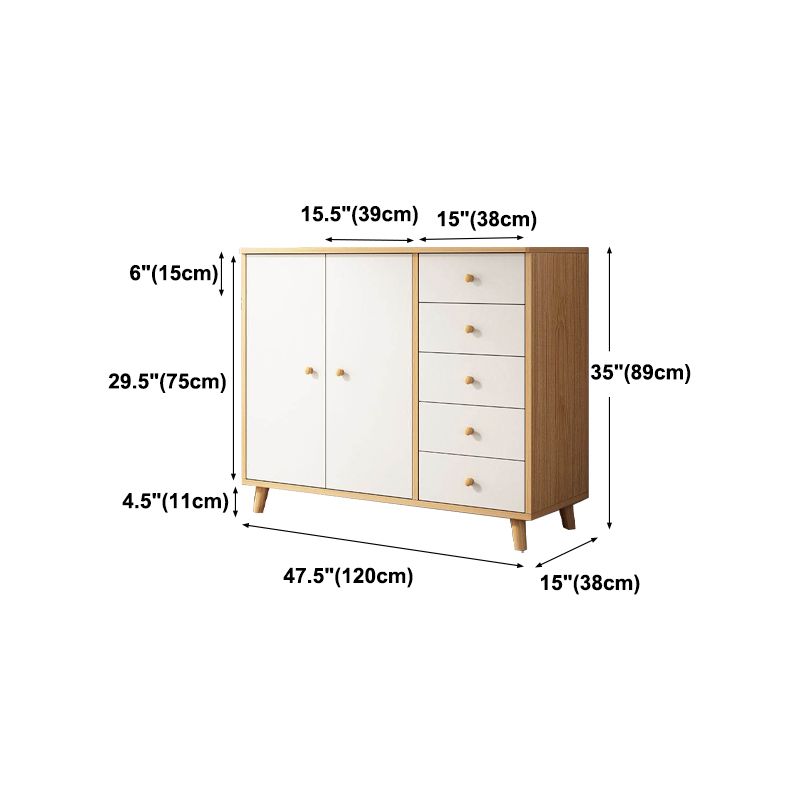 Sideboard in legno ingegnerizzato moderno semplice tavolo a buffet beige con cassetto per sala da pranzo