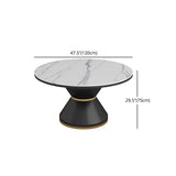 Glam 1/5/7 Pieces Dining Set Round Stone Dining Table for Dining Room Clearhalo 'Dining Room Sets' 'Dining Tables & Seating' 'dining_room_set' 'furn' 'furn_dining_room_set' 'Furniture' 'furniture_dining_room_set' 'Kitchen & Dining Furniture' 1200x1200_c64b8112-e0aa-4b83-b955-bc15af7a6c4e