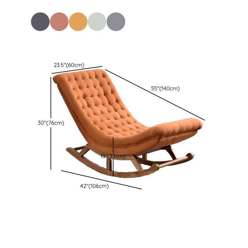 Fabric Rocker Chair Solid Color Contemporary Tufted Cushions Rocker Chair with Ottoman Clearhalo 'Chairs & Seating' 'furn' 'furn_rocking_chairs' 'Furniture' 'Living Room Furniture' 'Rocking Chairs' 'rocking_chairs' 1200x1200_c64c7a88-55cf-4015-bf83-f6b519a59ef9