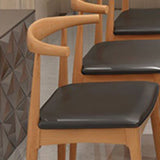 Contemporary Kitchen Dining Chairs Faux Leather Dining Chairs in Natural