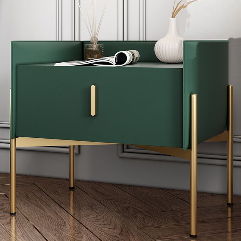 Madera glamorosa 1 cajón nocturna de almacenamiento de cajones de almacenamiento en la cama