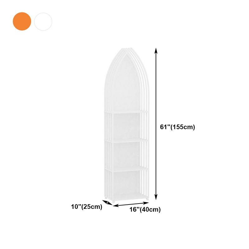 Modern Style Bookcase Closed Back Metal Vertical Bookshelf for Home