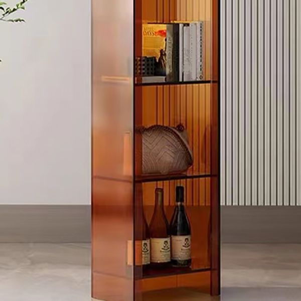 9.84"W Bookshelf Glam Style Closed Back Acrylic Bookcase for Office and Study Room Clearhalo 'Bookcases' 'furn' 'furn_bookcases' 'Furniture' 'furniture_bookcases' 'kitchen' 'kitchen_bookcases' 'Living Room Furniture' 'Office Furniture' 1200x1200_c65348a4-0470-4152-a53c-b8a13ef4c176