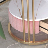 Glamour 1 - Mesa de acento de cajones Nightsand de 21.65 "Mesa nocturna de piedra de altura