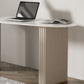 23 "Wide Glam Executive Desk White Office Desk met metalen benen