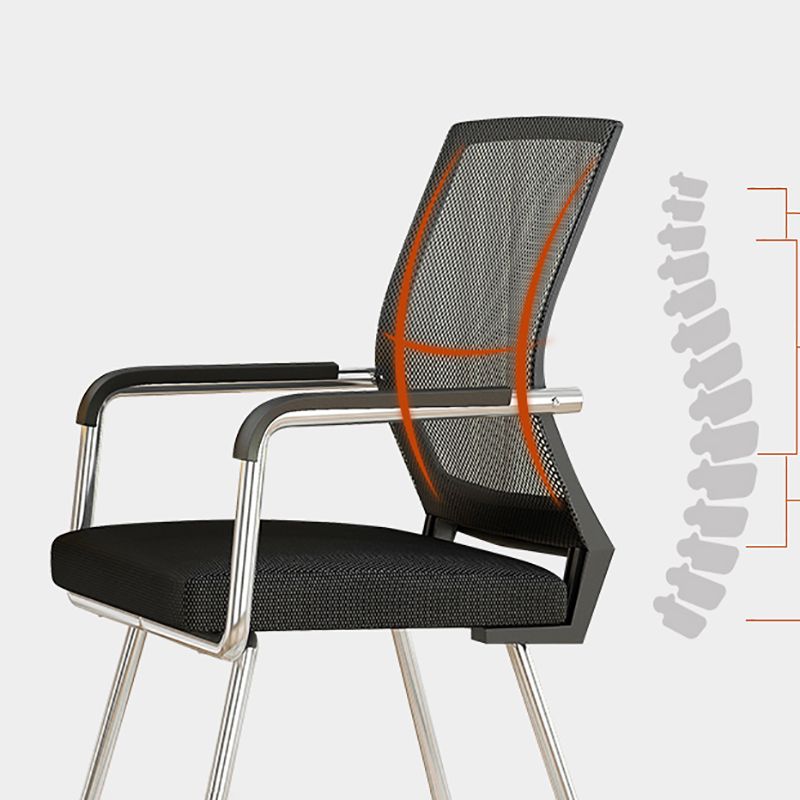 Metal Base Contemporary Arm Office Chair Mid-Back Conference Chair Clearhalo 'furn' 'furn_office_chair' 'Furniture' 'Office Chairs' 'Office Furniture' 'office_chair' 1200x1200_c6540019-21d6-43b7-8364-73ce4ae4d669