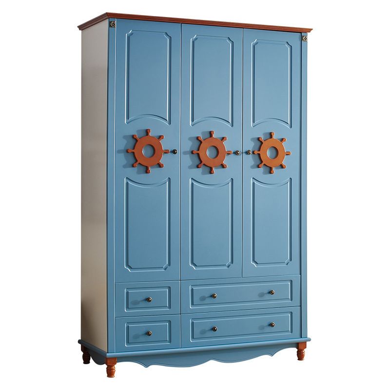 Hinged Wardrobe Cabinet with Legs Coastal Wooden Wardrobe Armoire Clearhalo 'Armoires & Wardrobes' 'armoires_wardrobes' 'Bedroom Furniture' 'furn' 'furn_armoires_wardrobes' 'Furniture' 1200x1200_c6549442-0141-4aea-b562-faf3aa0a0917