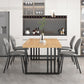 Industrial Rectangle Sled Base Furniture Solid Wood Dining Table for Home Clearhalo ' dining_table' 'Dining Tables & Seating' 'Dining Tables' 'furn' 'furn_dining_table' 'Furniture' 'furniture_dining_table' 'Kitchen & Dining Furniture' 'kitchen&dining_furn' 'kitchen' 'kitchen_dining_table' 1200x1200_c654df4a-3dd4-4187-90ce-4693b60118ba