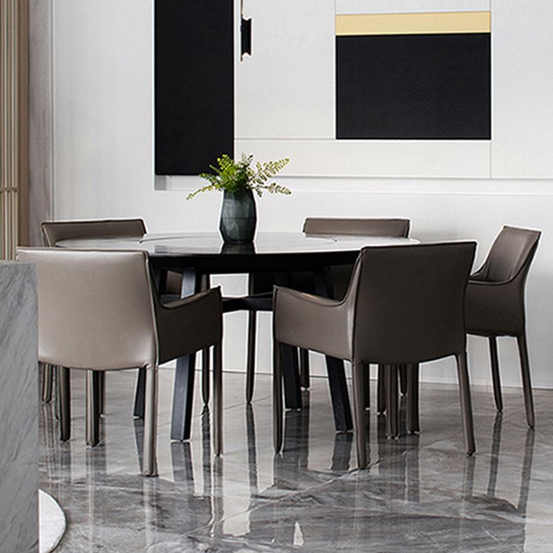 Contemporary Faux Leather Dining Chair Upholstered Dining Arm Chair Clearhalo 'Dining Chairs' 'Dining Tables & Seating' 'dining_chair' 'furn' 'furn_dining_chair' 'Furniture' 'Kitchen & Dining Furniture' 1200x1200_c656a84f-3f8f-418a-9824-1ea8b7883c28