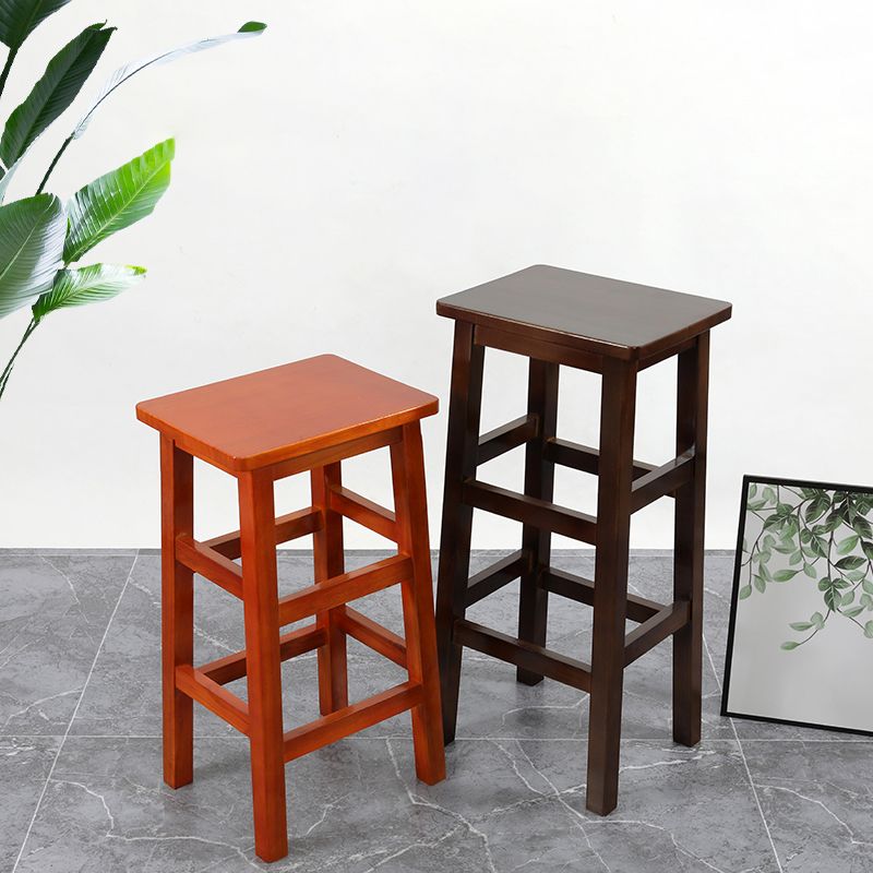 Solid Wood Bar Stool Counter Armless Backless Stool for Living Room Clearhalo 'Bar Furniture' 'Bar Stools' 'bar_stools' 'furn' 'furn_bar_stools' 'Furniture' 'Kitchen & Dining Furniture' 1200x1200_c6571988-f5dc-40ee-affc-348b0d9cbad5