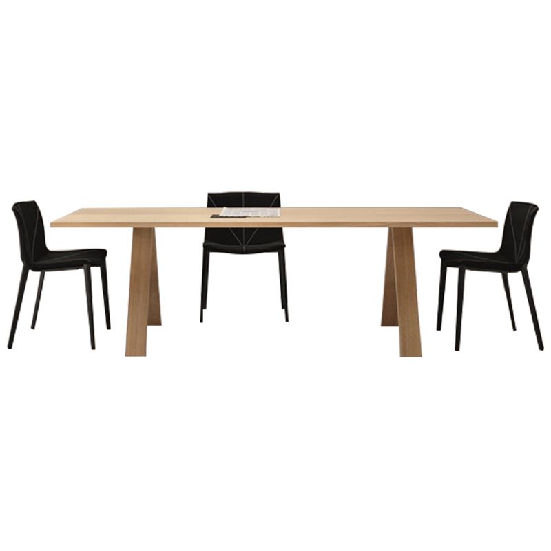 Rectangle Wood Color Dining Table Pine Solid Wood Table Modern with 4 Legs Clearhalo ' dining_table' 'Dining Tables & Seating' 'Dining Tables' 'furn' 'furn_dining_table' 'Furniture' 'furniture_dining_table' 'Kitchen & Dining Furniture' 'kitchen&dining_furn' 'kitchen' 'kitchen_dining_table' 1200x1200_c65b7779-f2dc-4ce3-b2ea-7d0fd4049b07