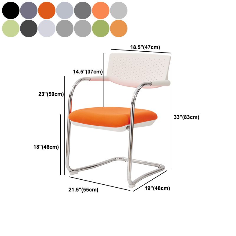 Moderne conferentiestoel No Wheels Home Bureau -stoel met arm