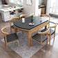 Contemporary Kitchen Dinner Table Solid Wood 4 Legs Dining Table