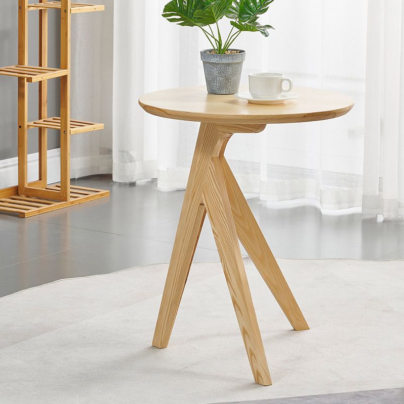 Scandinavian 19.6-inch Round Wood Top Side Table 3 Legs/4 Legs End Table Clearhalo 'Coffee & Accent Tables' 'End & Side Tables' 'end_side_tables' 'furn' 'furn_end_side_tables' 'Furniture' 'Living Room Furniture' 1200x1200_c65e6b77-f6d0-4da4-8d83-1922be6f24ee