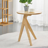 Scandinavian 19.6-inch Round Wood Top Side Table 3 Legs/4 Legs End Table Clearhalo 'Coffee & Accent Tables' 'End & Side Tables' 'end_side_tables' 'furn' 'furn_end_side_tables' 'Furniture' 'Living Room Furniture' 1200x1200_c65e6b77-f6d0-4da4-8d83-1922be6f24ee