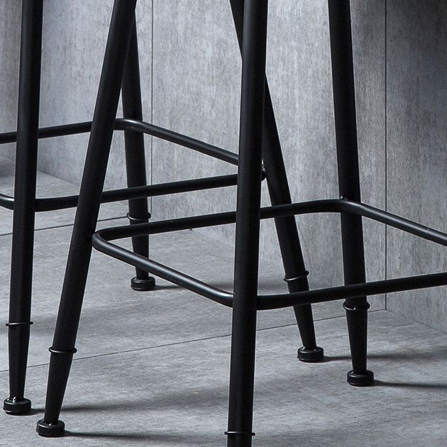 Indoor Industrial Style Wood Top Barstool Metal 4 Legs Bar Stool with Pedal Clearhalo 'Bar Furniture' 'Bar Stools' 'bar_stools' 'furn' 'furn_bar_stools' 'Furniture' 'Kitchen & Dining Furniture' 1200x1200_c65ebdbb-1da4-4e47-b54c-19c22e3bd92b