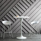 Industrial Metal Bar Table Round Top 41.3"H Pedestal Bistro Table for Cafe and Breakroom Clearhalo 'Bar Furniture' 'Bar Tables' 'bar_tables' 'Furniture' 'furniture_bar_tables' 'Kitchen & Dining Furniture' 'kitchen&dining_furn' 'kitchen' 1200x1200_c65f50c7-2dd6-447f-9acd-1baf596c8b19