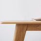 Natuurlijke moderne rechthoekige eiken tafelbladtafel met 4 poten