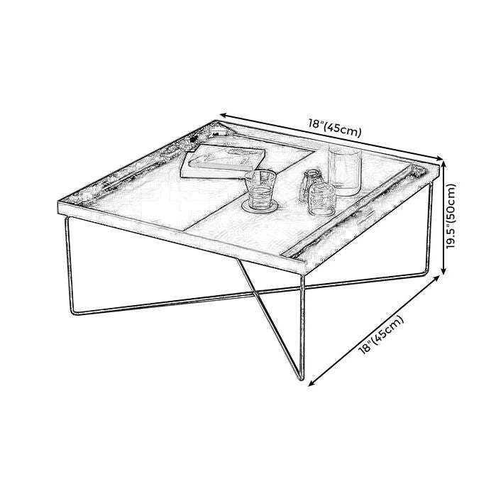 Modern Style Cross Table Base Wrought Iron Black Square & Rectangular Coffee Table Clearhalo 'Coffee & Accent Tables' 'Coffee Tables' 'coffee_tables' 'furn' 'furn_coffee_tables' 'Furniture' 'furniture_coffee_tables' 'Living Room Furniture' 1200x1200_c65f930b-bfef-43c5-ab3f-910747b072e5