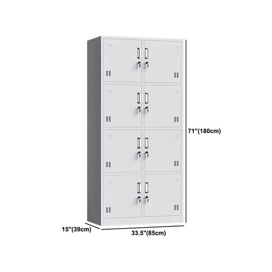 White Steel Wardrobe Cabinet Modern Wardrobe Armoire for Home