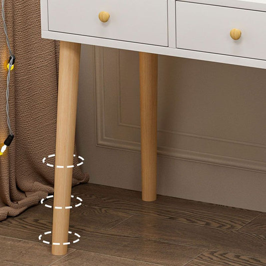 Tavolo da vanità in legno e metallo con accento sgabello 5/6 cassetti scrivania