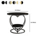 Modern 19.6"/23.6" Tall Round Slate Top Side Table Iron Abstract End Table Clearhalo 'Coffee & Accent Tables' 'End & Side Tables' 'end_side_tables' 'furn' 'furn_end_side_tables' 'Furniture' 'Living Room Furniture' 1200x1200_c6603117-914d-4b6c-b389-a9085311d244