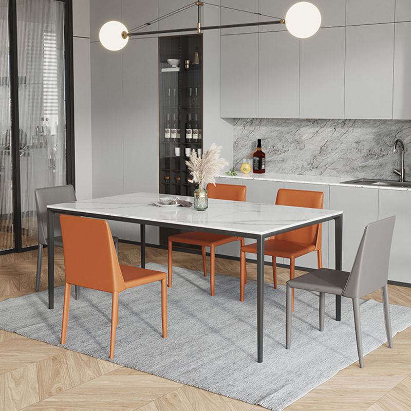 Dining Room Dinner Kitchen Table Rectangle 4 Legs Dining Table Clearhalo 'Dining Tables & Seating' 'Dining Tables' 'dining_table' 'furn' 'furn_dining_table' 'Furniture' 'Kitchen & Dining Furniture' 1200x1200_c660a495-31e5-4098-952a-7d531a6b6220