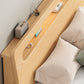 Lit standard contemporain lit de rangement en bois massif avec tête de lit