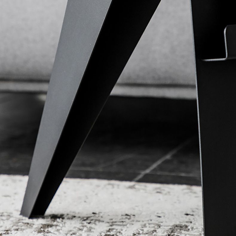 Mid-Century Sled End Table Geometric Metal Side Table, 19" Tall Clearhalo 'Coffee & Accent Tables' 'End & Side Tables' 'end_side_tables' 'furn' 'furn_end_side_tables' 'Furniture' 'Living Room Furniture' 1200x1200_c661b6cf-1b77-4cfc-9cd8-1f1fb099af7a