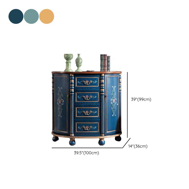 Industrial Solid Wood Cabinet with Drawers and 2 Doors Bombe Cabinet Clearhalo 'Cabinets & Chests' 'cabinets_chests' 'furn' 'furn_cabinets_chests' 'Furniture' 'Living Room Furniture' 1200x1200_c665d726-3ecd-496c-b7b1-ac446465be61